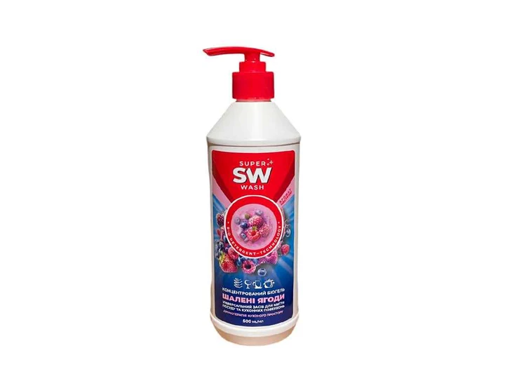 Біо гель д/миття посуду з доз 500мл SUPER Wash Шалені Ягоди