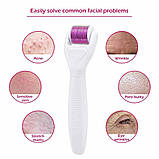 Набір мезоролерів із титановими мікроголками від розтяжок, акне та шрамів Derma Roller Set 5в1, фото 4