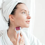 Набір мезоролерів із титановими мікроголками від розтяжок, акне та шрамів Derma Roller Set 5в1, фото 6