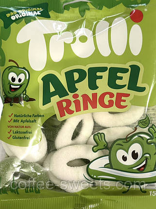 Желейні цукерки Trolli Apfel Ringe 150g, фото 1