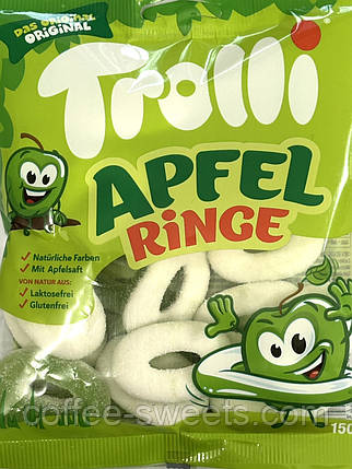 Желейні цукерки Trolli Apfel Ringe 150g, фото 3