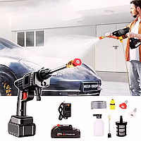 Мінімийка акумуляторна потужна з кейсом 2 АКБ міні мийка портативна автомийка високого тиску