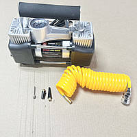 Компресор 12V, 10 Атм, 60 л/хв, 2 поршневий, клеми, шланг 5 м, DK31-112