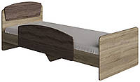 Ліжко Асторія-2 з бічною огорожею 80х190, Дуб Сонома, Трюфель