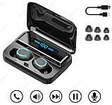 Бездротові сенсорні навушники TWS F9 V5.1 з цифровим зарядним PowerBank, фото 4