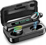 Бездротові сенсорні навушники TWS F9 V5.1 з цифровим зарядним PowerBank, фото 2