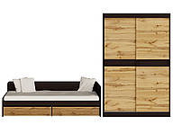 Дитячий Спальний Комплект Соната 3, Венге темний, Дуб крафт золотий