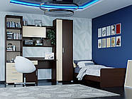 Дитячий Спальний Комплект Бриз 7, Венге темний, Дуб молочний