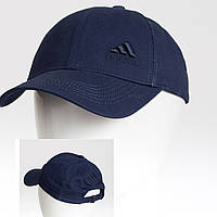 Бейсболка  Adidas 6-ти клинка 2 вишивки (преміум) синій