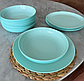 Блакитний столовий сервіз Diwali Light Turquoise 18 предметів Luminarc склокераміка P2963, фото 3