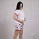 Комплект футболка + шорти "Квіти-рожевий колір" 48-60р., фото 3