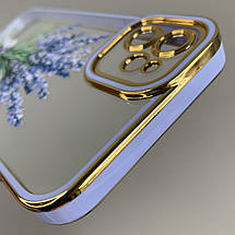 Чохол для Apple iPhone 11 з бузковою окантовкою з принтом лаванди на телефон айфон 11 q03j, фото 4