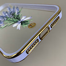 Чохол для Apple iPhone 11 з бузковою окантовкою з принтом лаванди на телефон айфон 11 q03j, фото 3