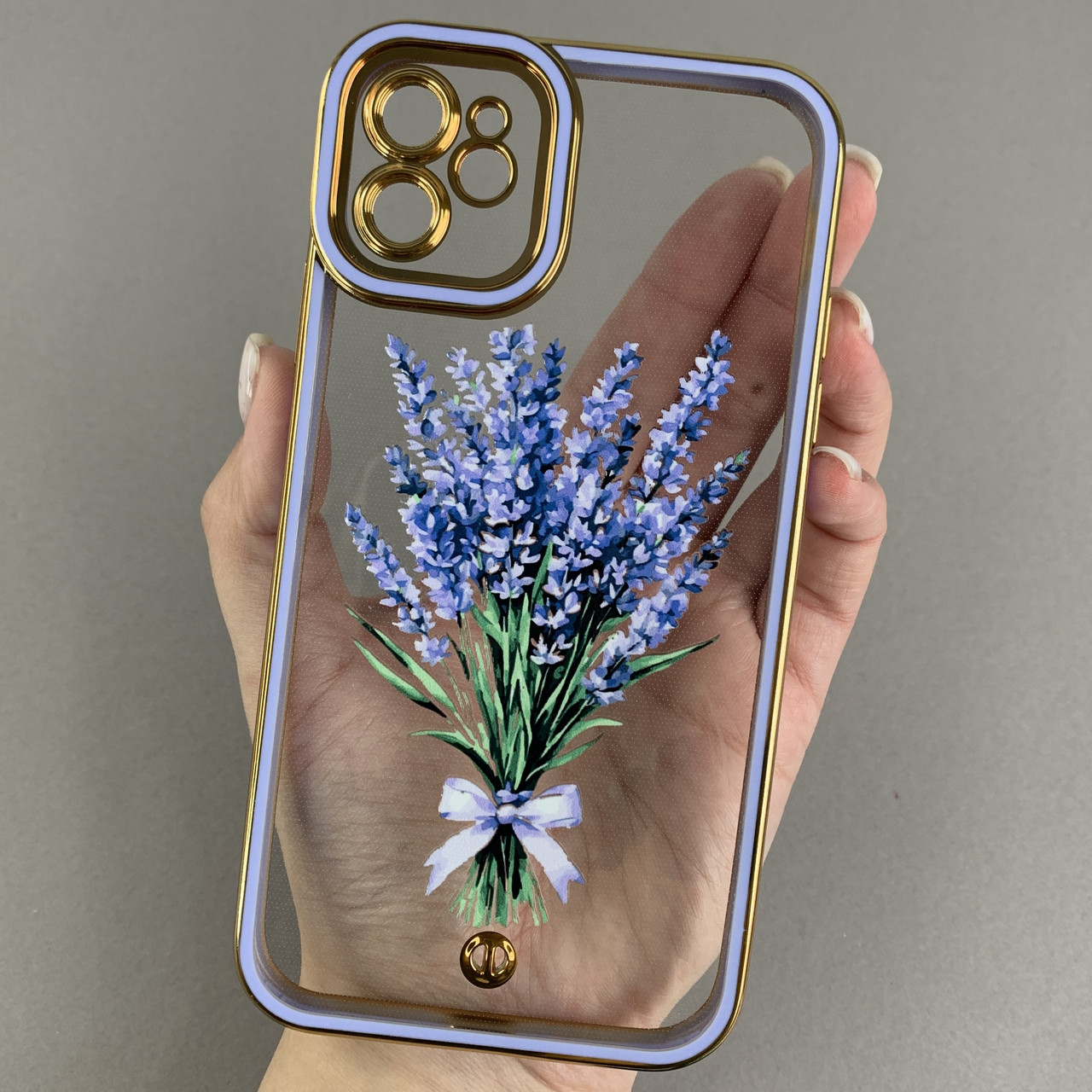 Чохол для Apple iPhone 11 з бузковою окантовкою з принтом лаванди на телефон айфон 11 q03j