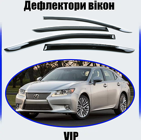 Дефлектори вікон, вітровики Lexus ES 2012 -> (скотч) VIP