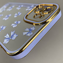 Чохол для Apple iPhone 11 з бузковою окантовкою з бантиками на телефон айфон 11 q03h, фото 4