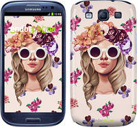 Чехол на Samsung Galaxy S3 i9300 Девушка с цветами v2 "3569c-11"