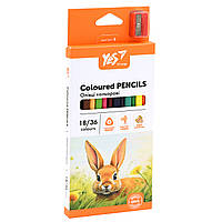 Олівці кольорові Yes O`range Line 18 шт 36 кольорів з точилкою