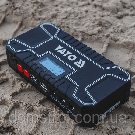 Пуско-зарядна батарея бустер (jump starter, power bank) 12000mAh 300/500A YATO YT-83082, фото 1