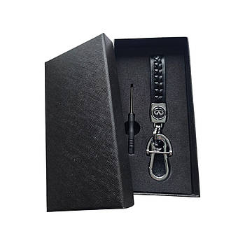 Брелок автомобільний шкіряний з карабіном Infiniti (Інфініті)