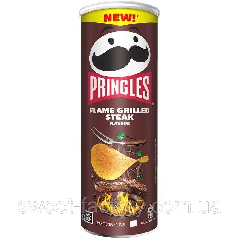 Чіпси Pringles Flame Grilled Steak 165g, фото 1