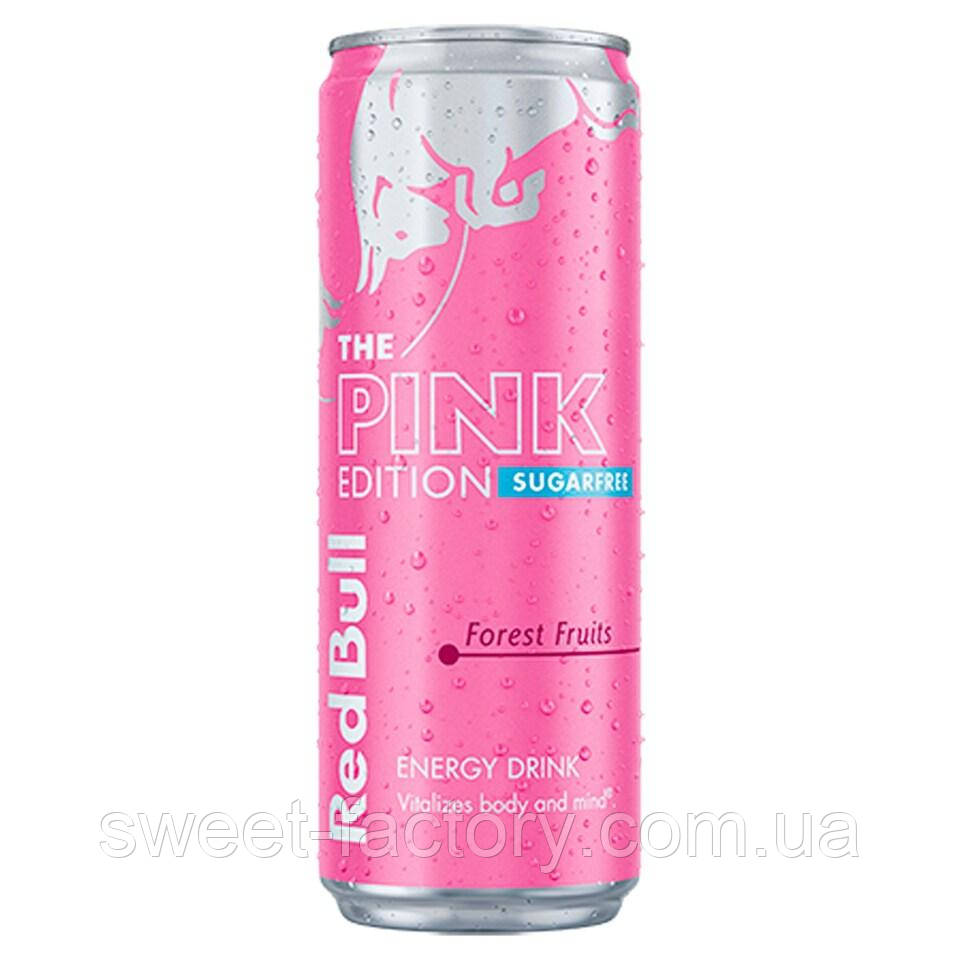 Енергетик Red Bull Pink Edition Owoce Lesne Sugarfree 355ml, фото 1