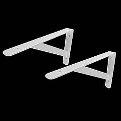 Кронштейн 400х300 2 шт для бетонних мийок та стільниць з рукомийниками, раковинами, мийками KML-02 білий