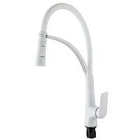 Змішувач для кухні Plamix Lucas-017 SET White REFL.White з підведенням (PM0716)