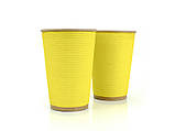 Стакан Крафт гофрований 340 мл (кольоровий) F-ХВИЛЯ d80, 25 шт/уп, 875 шт/ящ., фото 5