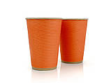 Стакан Крафт гофрований 340 мл (кольоровий) F-ХВИЛЯ d80, 25 шт/уп, 875 шт/ящ., фото 4