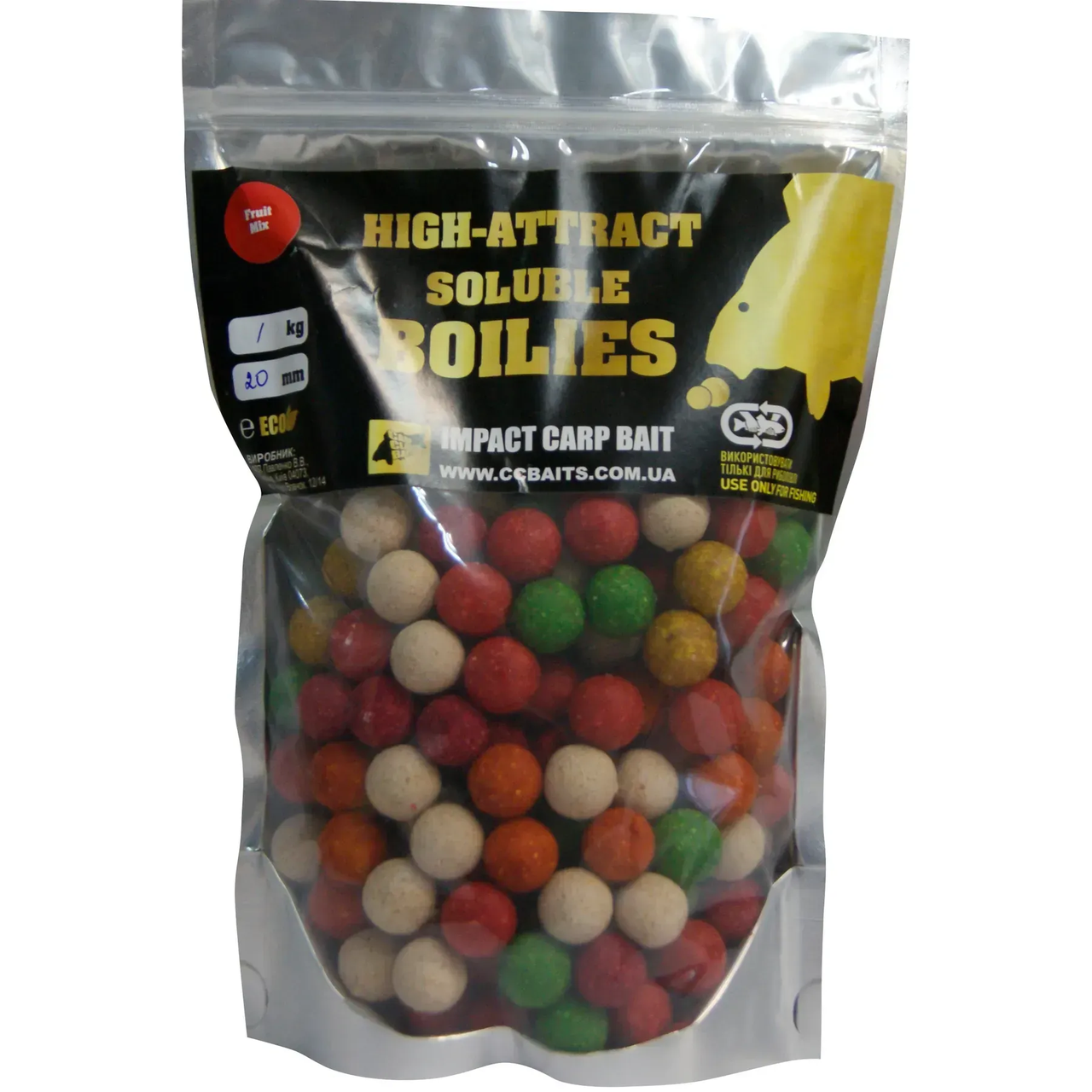 Бойли пилячі Carp Classic Baits Economic Soluble - Fruit Mix - 1кг