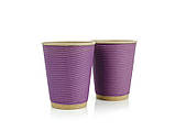 Стакан Крафт гофрований 180 мл (кольоровий) F-ХВИЛЯ d69, 25 шт/уп, 1375 шт/ящ., фото 3
