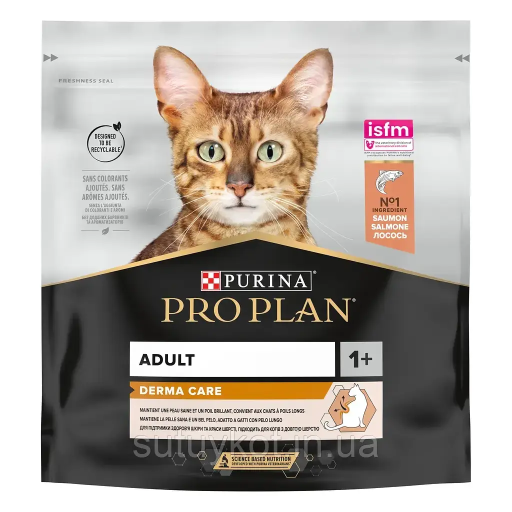 Purina Pro plan Про план дерма корм для котів з лососем, 400 гр, фото 1