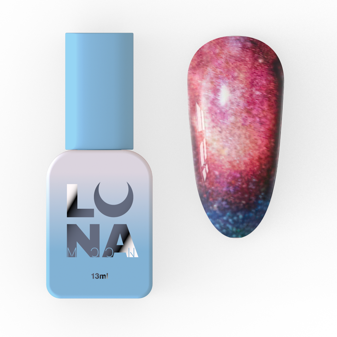 Гель-лак Luna Color Cat Eye No250, 13 мл (малиново-синій)