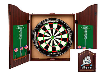 Дартс з кабінетом мішень 45см сизаль Winmax The Ships Inn 6 дротиків
