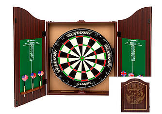 Дартс з кабінетом мішень 45см сизаль Winmax King 6 дротиків