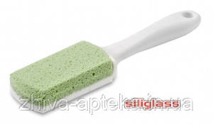Пемза Siliglass Double Action Green з ручкою (Іспанія)