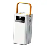 Power bank 100000 mAh зі швидкою зарядкою та вбудованими кабелями, білий, фото 3