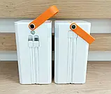 Power bank 100000 mAh зі швидкою зарядкою та вбудованими кабелями, білий, фото 4
