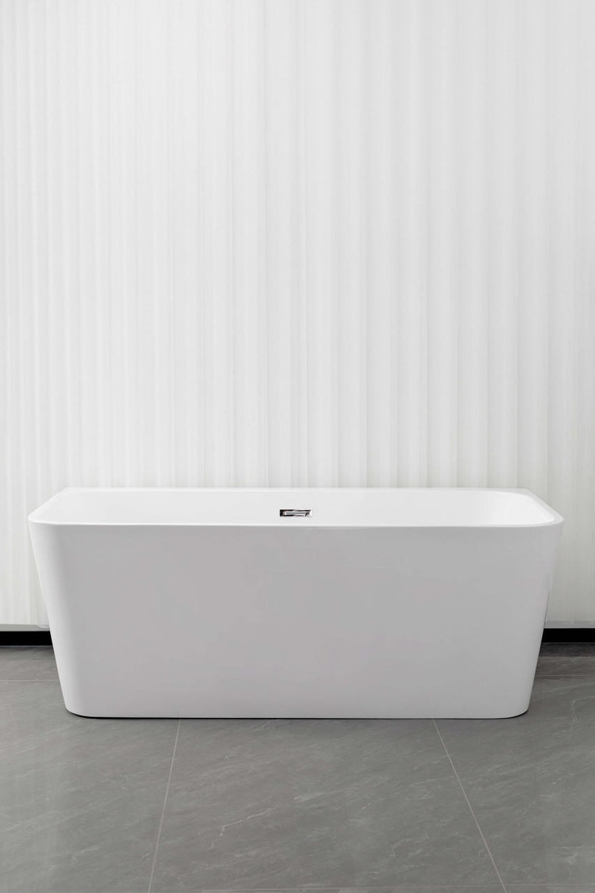 Окремостояча пристінна акрилова ванна AquaStream INDRIA 160x75x58