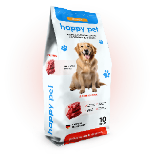 Гіпоалергенний сухий корм для собак всіх порід Happy Pet з яловичиною 10 кг