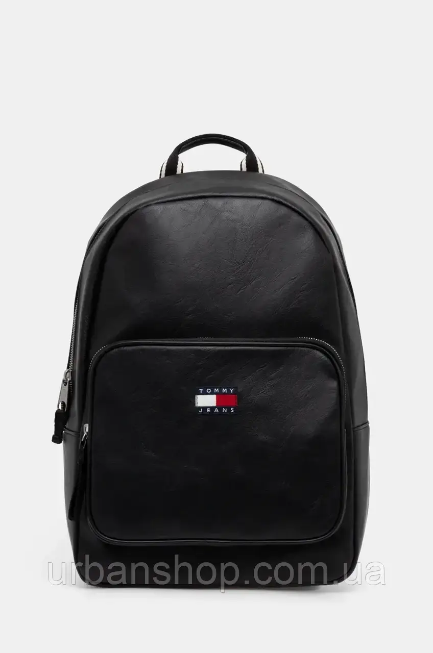 Urbanshop com ua Рюкзак Tommy Jeans чоловічий колір чорний великий однотонний AM0AM12909 РОЗМІРИ ЗАПИТУЙТЕ