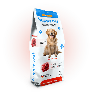 Гіпоалергенний сухий корм для собак всіх порід Happy Pet з яловичиною 1 кг