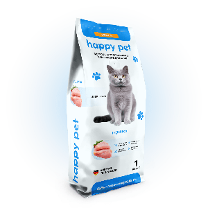 Сухий корм для стерилізованих котів Happy Pet з індичкою 1 кг