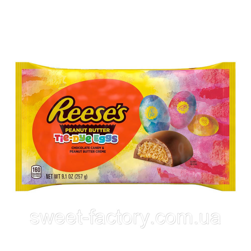 Шоколадні яйця Reese's Pieces Peanut Butter Eggs Easter 257g, фото 1