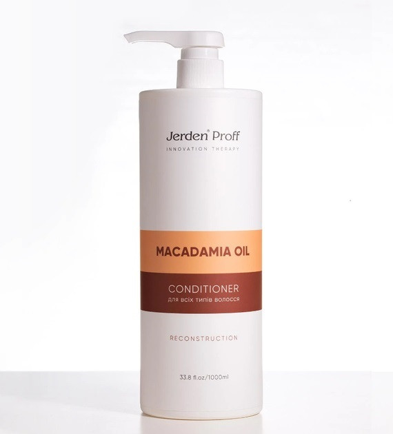Кондиціонер для всіх типів волосся Jerden Proff Macadamia Oil відновлюючий 1000 мл, фото 1