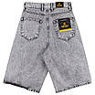 Чоловічі джинсові шорти John Lucca світло-сірі широкі, фото 7