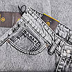 Чоловічі джинсові шорти John Lucca світло-сірі широкі, фото 5