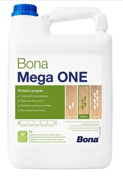 Лак для паркету однокомпонентний Bona Mega ONE (матовий) 5л
