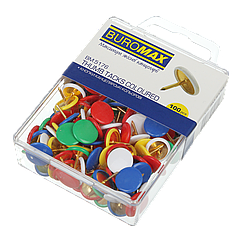 Кнопки 100шт BM.5176 кольорові, пластикові голівки,пластикова коробка(10/360)